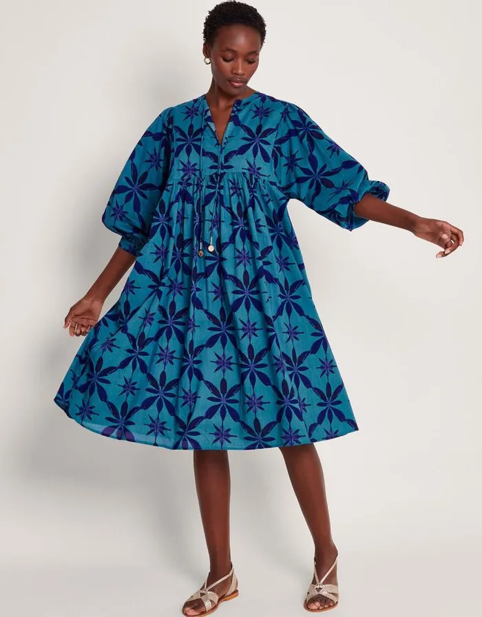 Monsoon La Galeria Elefante Smock Dress Blue Women Day Dresses Monsoon La Galeria Elefante Smock Dress Blue Women Day Dresses