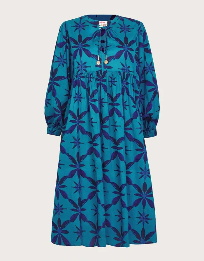 Monsoon La Galeria Elefante Smock Dress Blue Women Day Dresses Monsoon La Galeria Elefante Smock Dress Blue Women Day Dresses