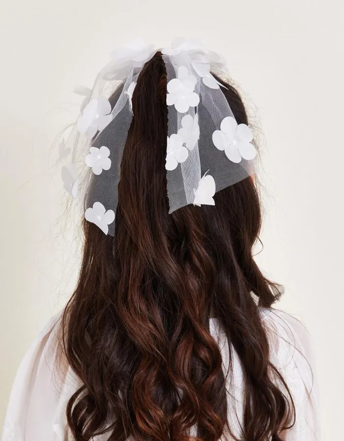 Monsoon Lauren Flower Bow Hair Clip Children Girls039 Hair Accessories