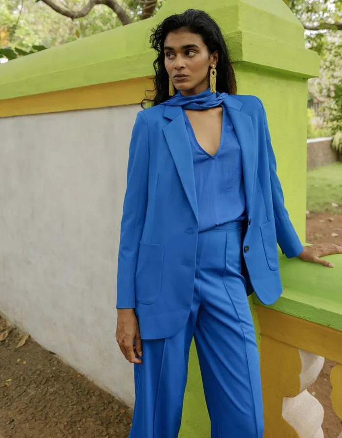 Monsoon Lauren Plain Blazer Blue Women Jackets Monsoon Lauren Plain Blazer Blue Women Jackets