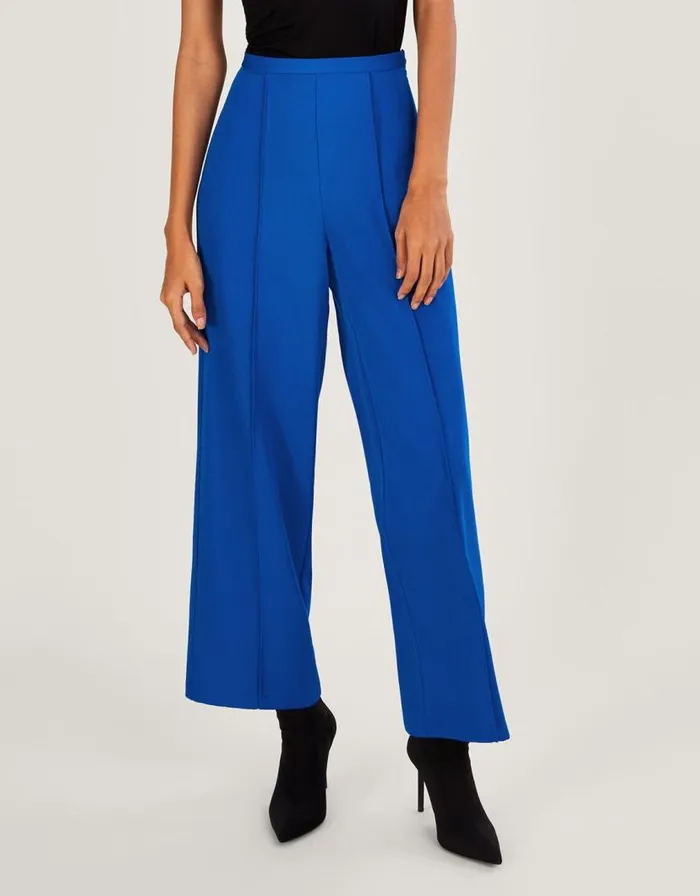 Monsoon Lauren Wide Leg Trousers Blue Women Trousers and Jeans Monsoon Lauren Wide Leg Trousers Blue Women Trousers and Jeans