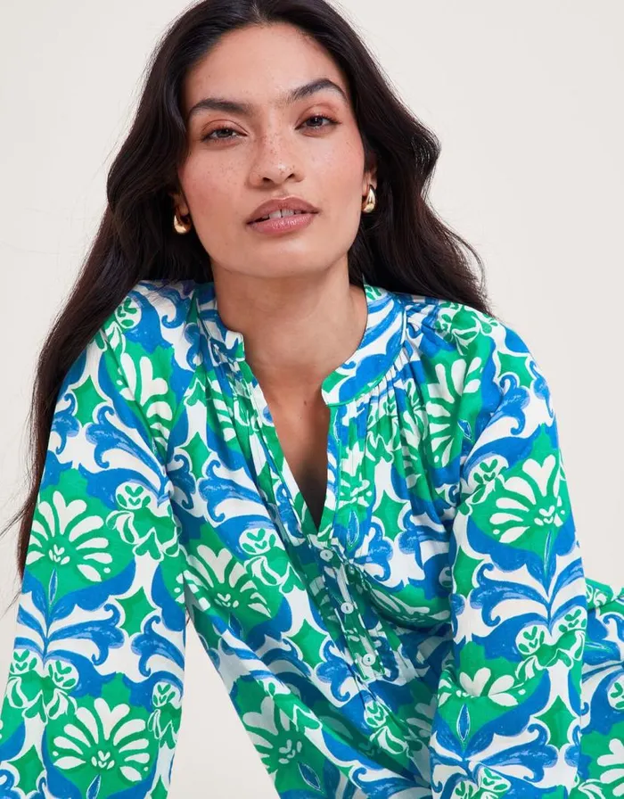Monsoon Leona Midi Dress Green Women Midi Dresses Monsoon Leona Midi Dress Green Women Midi Dresses