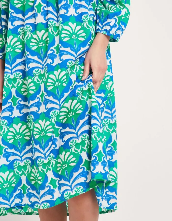 Monsoon Leona Midi Dress Green Women Midi Dresses Monsoon Leona Midi Dress Green Women Midi Dresses