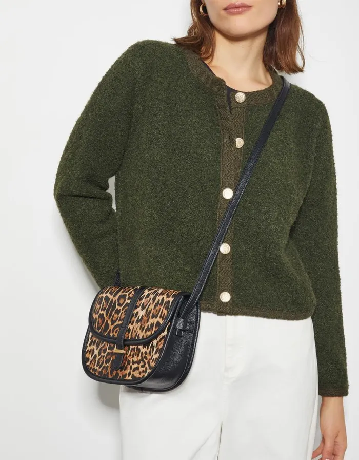 Monsoon Mava Leopard Print Faux Leather CrossBody Bag Women Bags and Purses