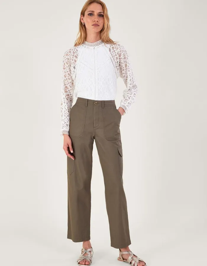 Monsoon Merritt Lace Blouse Ivory Women Tops and Blouses