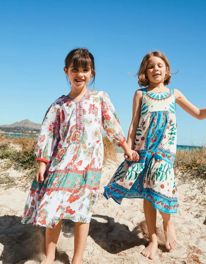 Monsoon MINI ME Border Kaftan Dress Ivory Children Beachwear and Swimwear Monsoon MINI ME Border Kaftan Dress Ivory Children Beachwear and Swimwear
