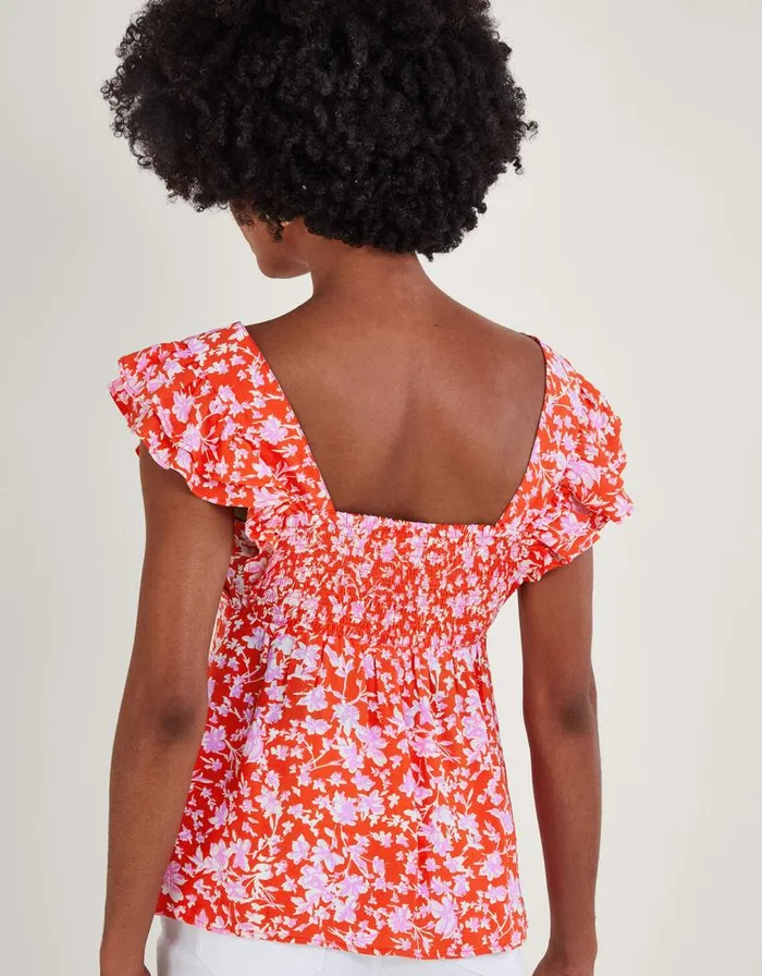 Monsoon Myra Tank Top In Sustainable Viscose Red Women Tops and Blouses Monsoon Myra Tank Top In Sustainable Viscose Red Women Tops and Blouses