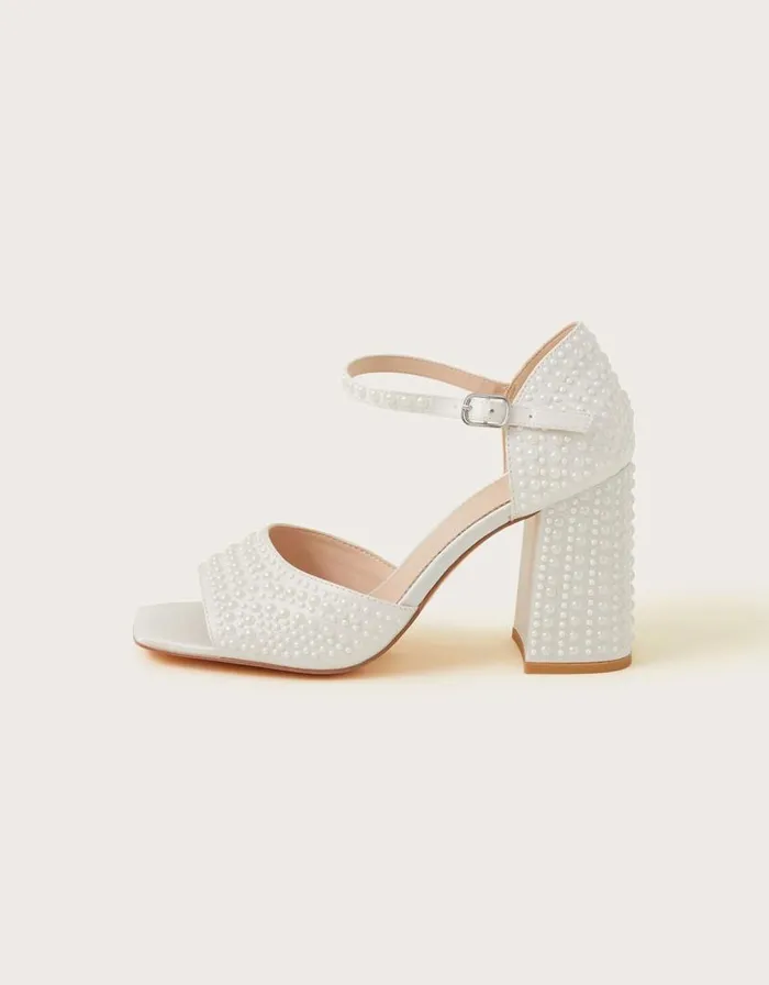 Monsoon Pearl Bridal Heel Sandals Ivory Women Wedding Shoes Monsoon Pearl Bridal Heel Sandals Ivory Women Wedding Shoes