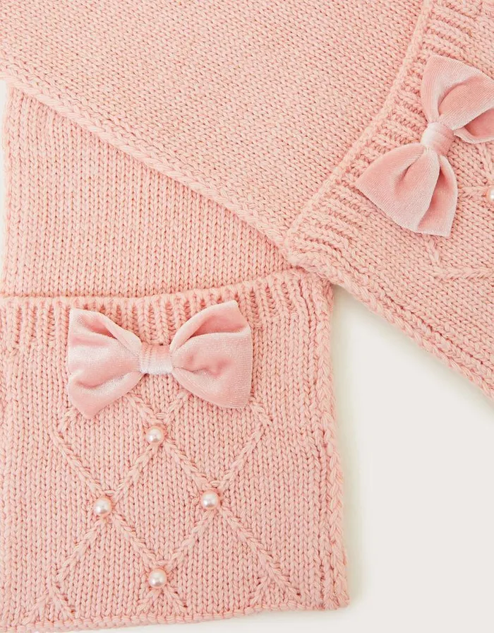 Monsoon Pearly Mitten Detail Scarf Children Hats and Sunglasses Monsoon Pearly Mitten Detail Scarf Children Hats and Sunglasses