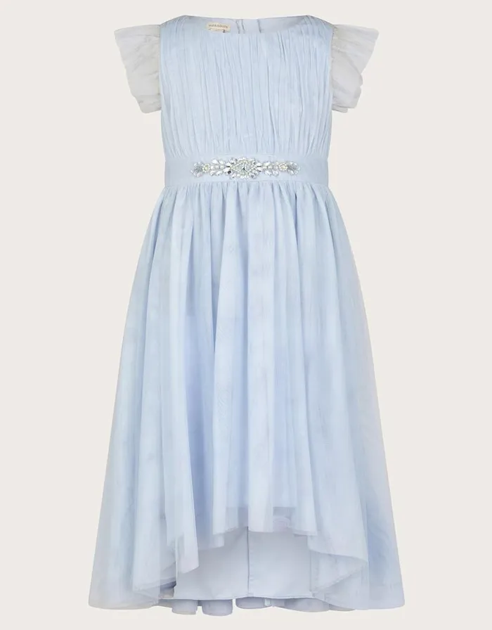 Monsoon Penelope Belt Dress Blue Children Dresses Monsoon Penelope Belt Dress Blue Children Dresses