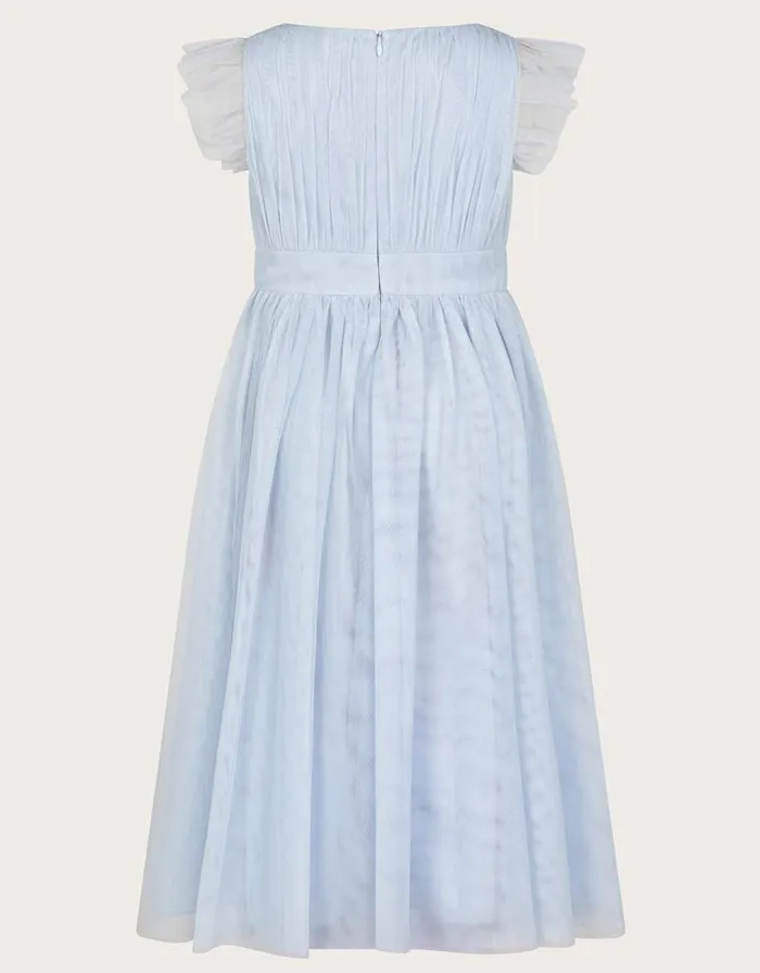 Monsoon Penelope Belt Dress Blue Children Dresses Monsoon Penelope Belt Dress Blue Children Dresses
