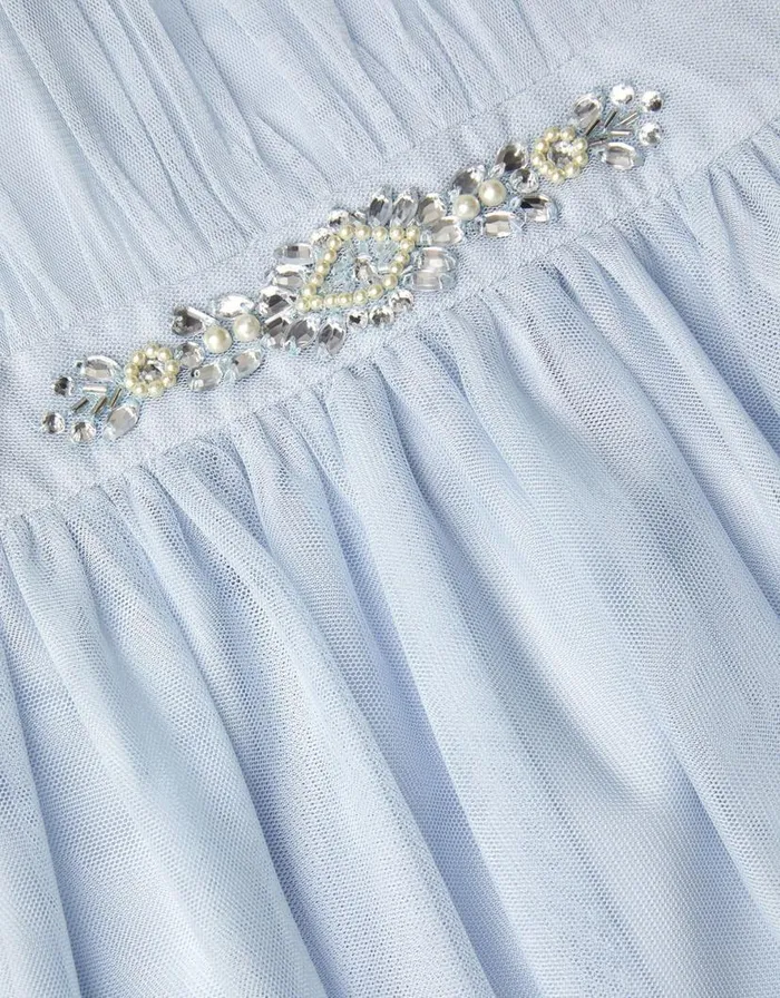 Monsoon Penelope Belt Dress Blue Children Dresses Monsoon Penelope Belt Dress Blue Children Dresses