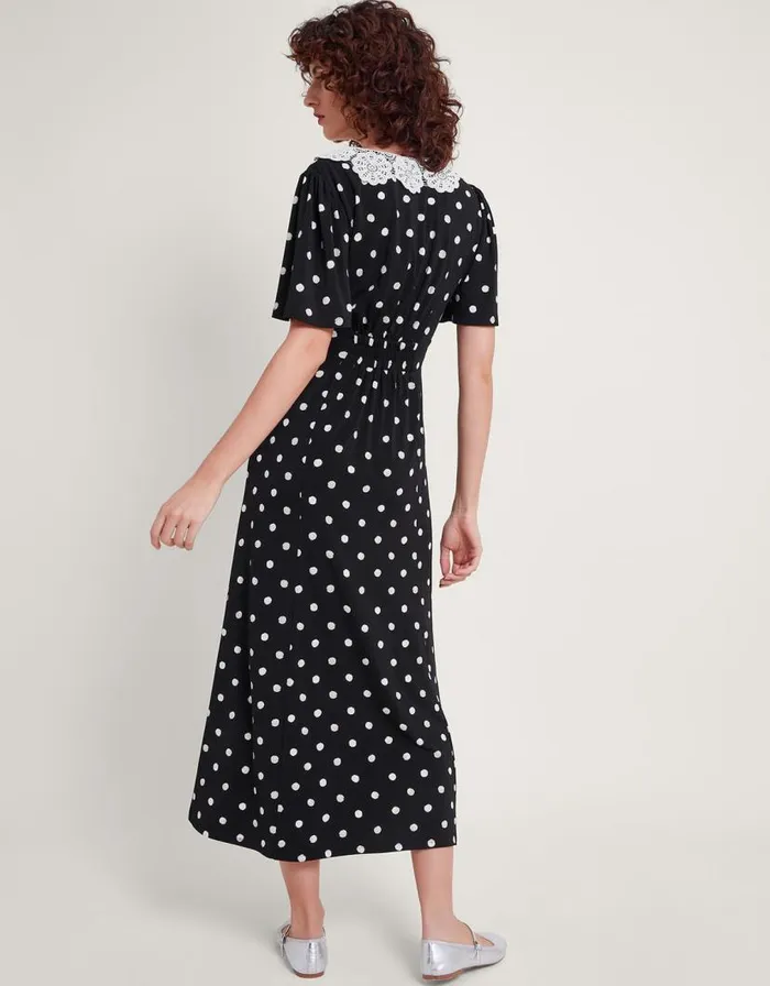 Monsoon Sally Spot Maxi Dress Black Women Maxi Dresses Monsoon Sally Spot Maxi Dress Black Women Maxi Dresses