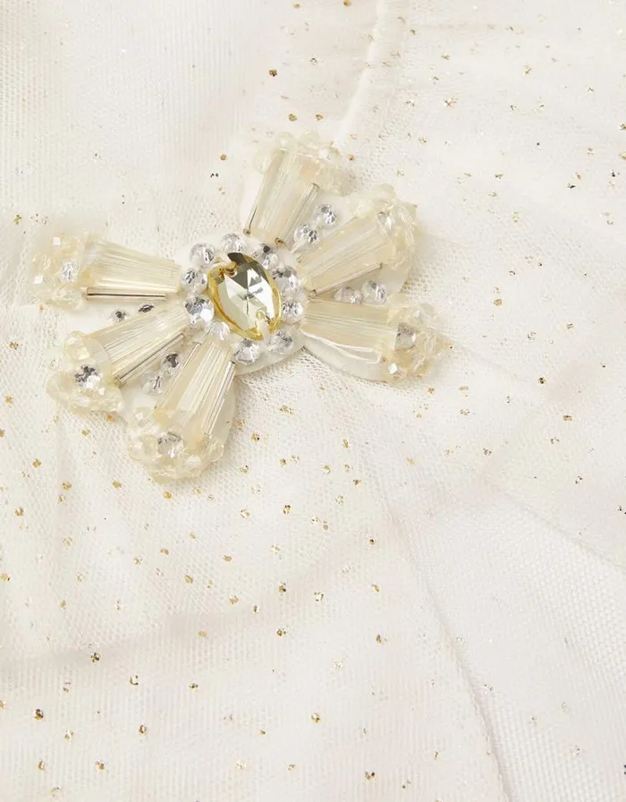 Monsoon Saskia Short Tulle Cape Natural Children Partywear Monsoon Saskia Short Tulle Cape Natural Children Partywear