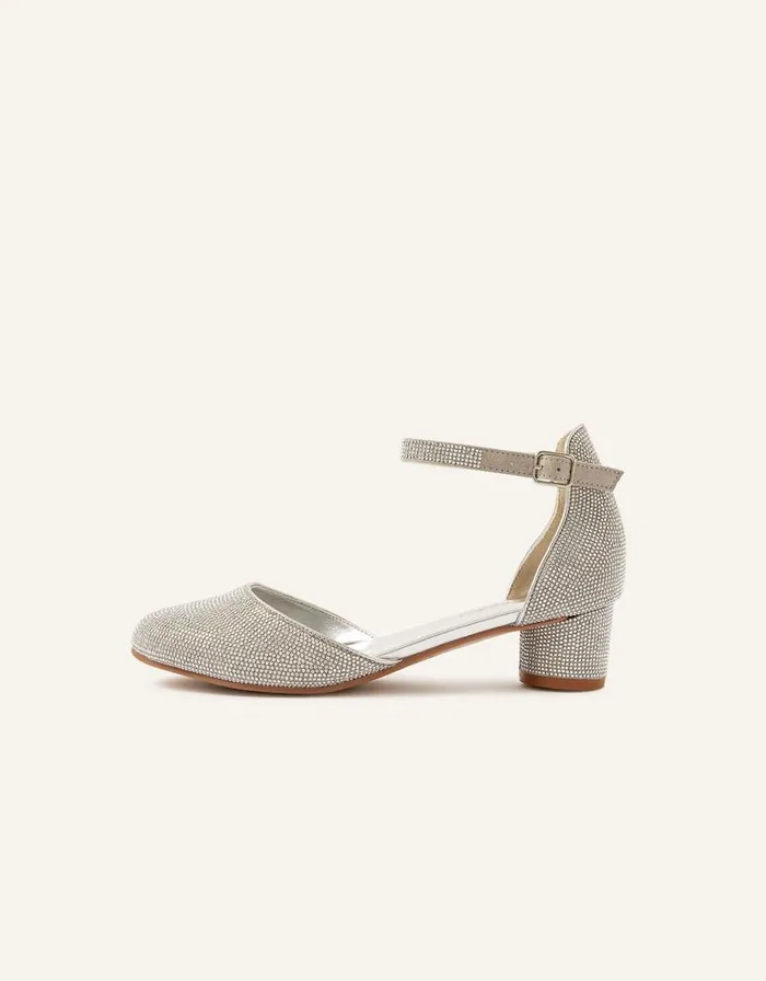 Monsoon Shimmer TwoPart Heels Silver Children Partywear Monsoon Shimmer TwoPart Heels Silver Children Partywear