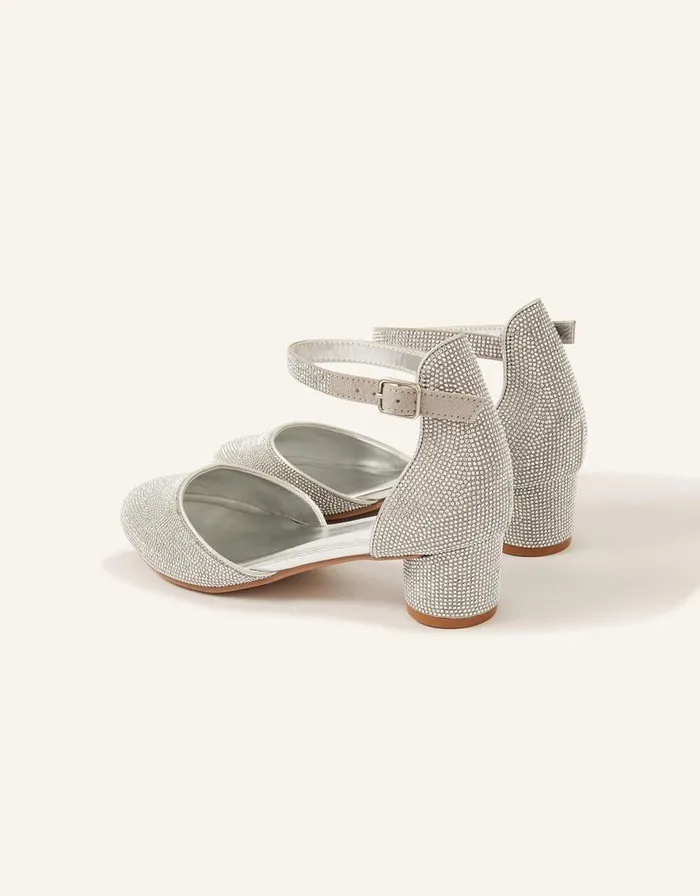 Monsoon Shimmer TwoPart Heels Silver Children Partywear Monsoon Shimmer TwoPart Heels Silver Children Partywear