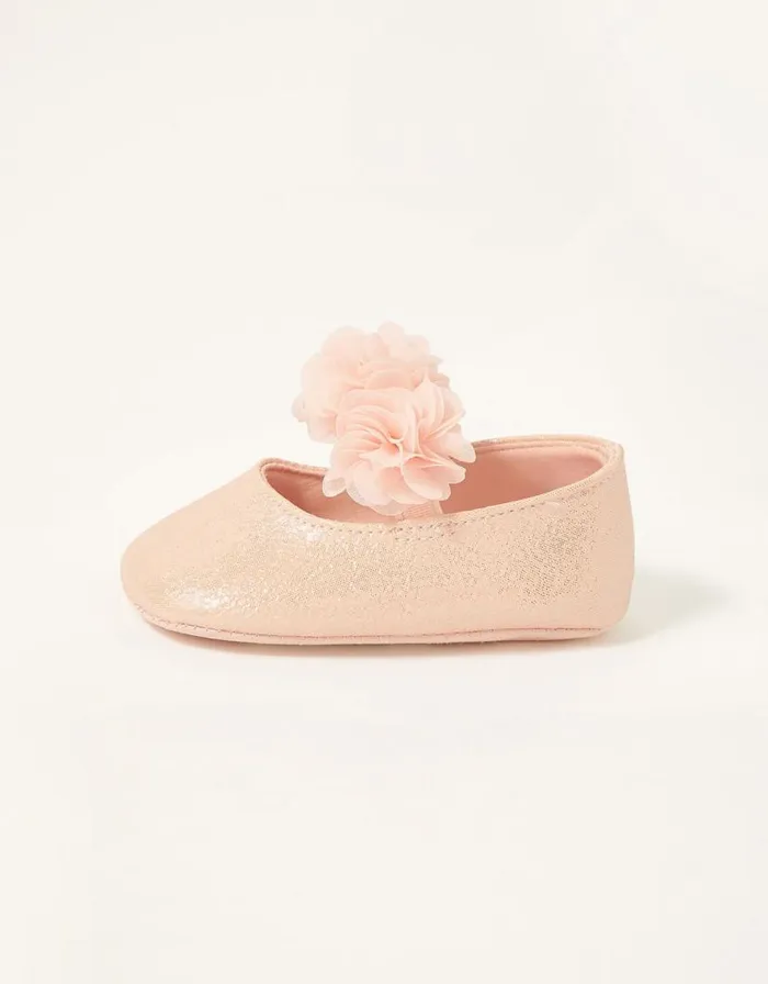 Monsoon Textured Corsage Booties Pink Children Partywear Monsoon Textured Corsage Booties Pink Children Partywear