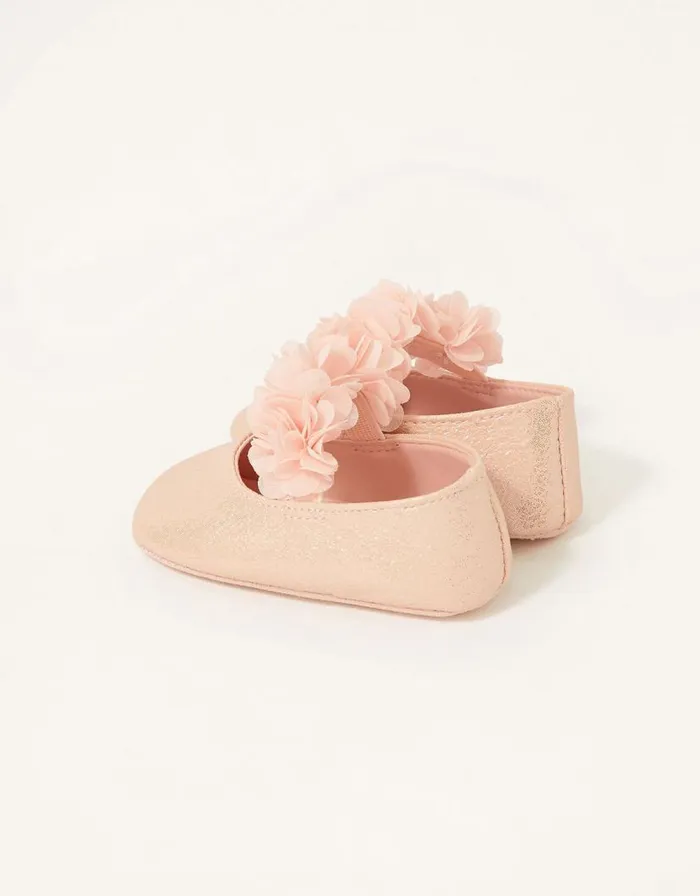 Monsoon Textured Corsage Booties Pink Children Partywear Monsoon Textured Corsage Booties Pink Children Partywear