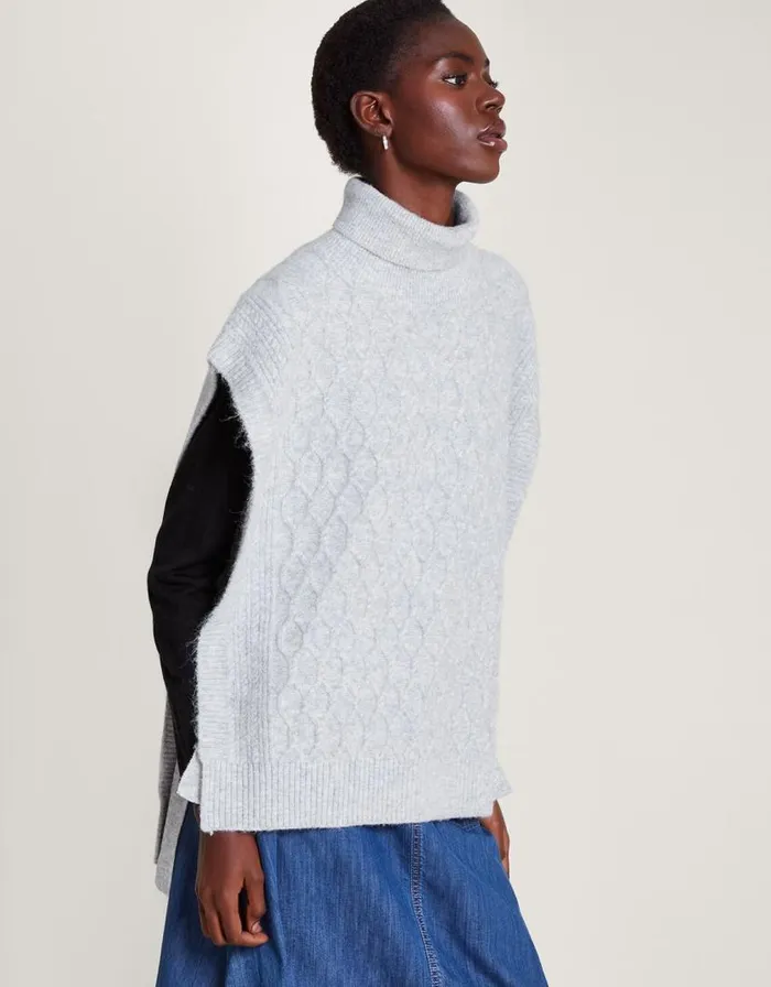 Monsoon Tie Knit Tabard Women Knitwear