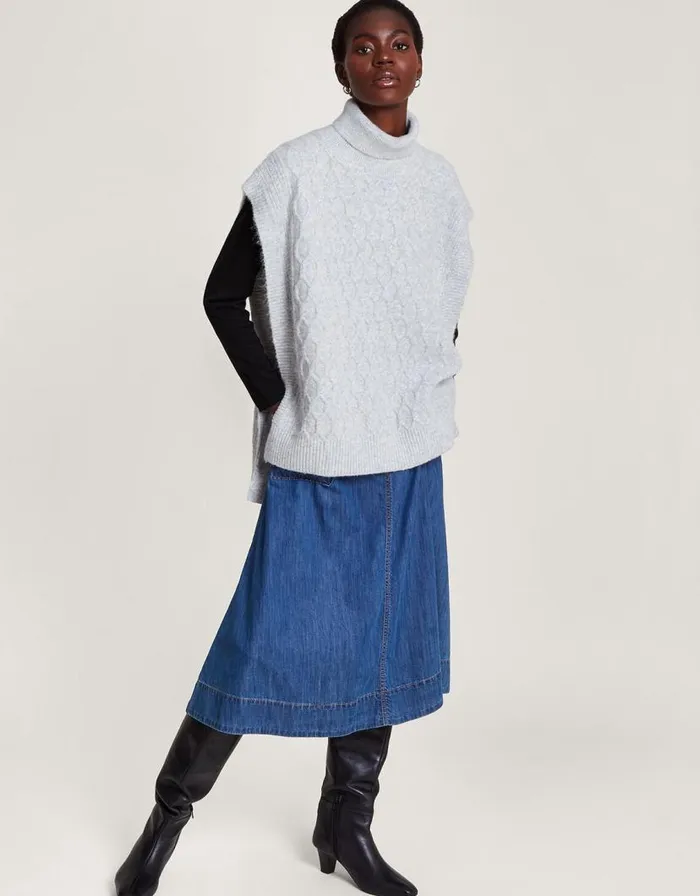 Monsoon Tie Knit Tabard Women Knitwear Monsoon Tie Knit Tabard Women Knitwear
