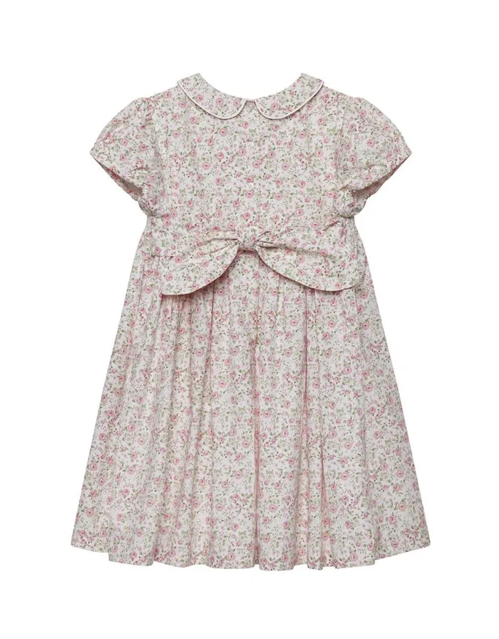 Monsoon Trotters Rose Print Smock Dress Pink Children Dresses Monsoon Trotters Rose Print Smock Dress Pink Children Dresses