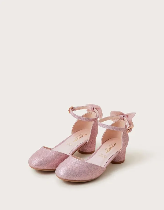Monsoon TwoPart Bow Heels Pink Children Partywear