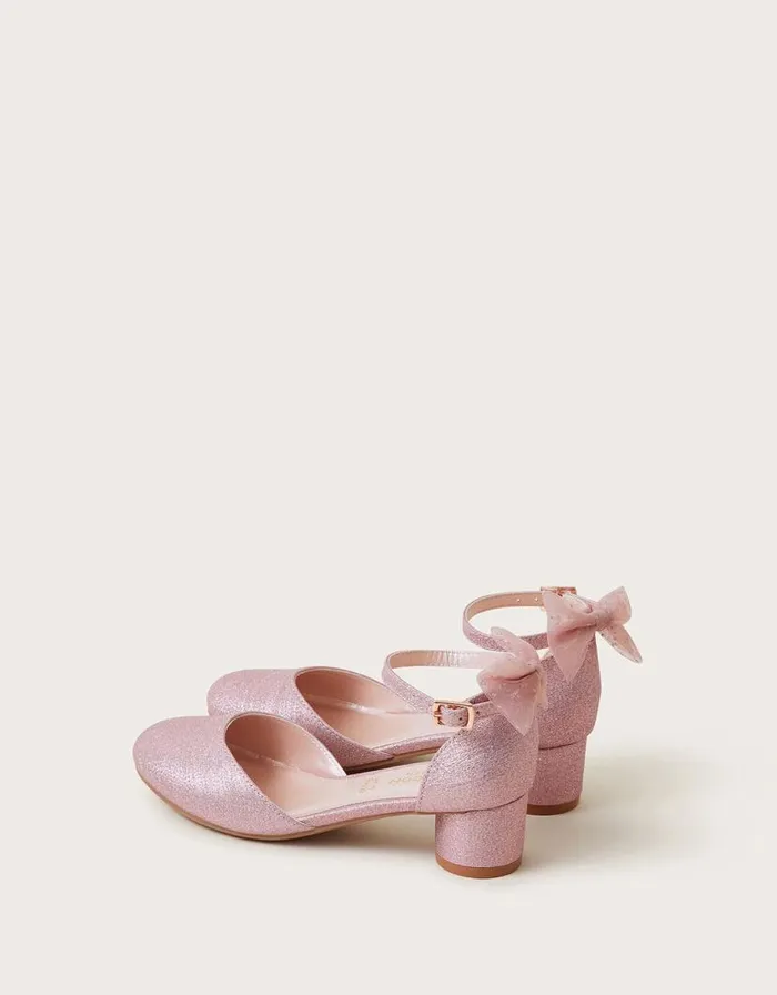 Monsoon TwoPart Bow Heels Pink Children Partywear Monsoon TwoPart Bow Heels Pink Children Partywear