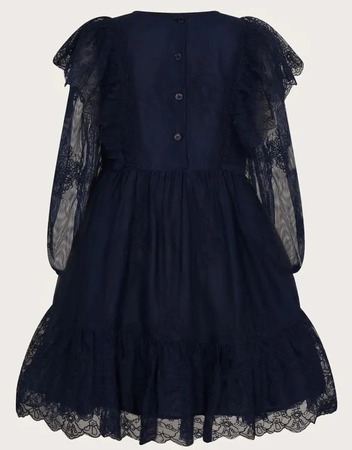 Monsoon Victoriana Lace Dress Blue Children Dresses Monsoon Victoriana Lace Dress Blue Children Dresses