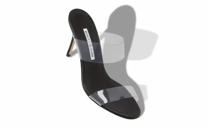 Mules Women Manolo Blahnik SCOLTOBlack ECO PVC Open Toe Mules