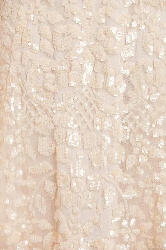 Needle and Thread Aurelia Long Sleeve Gown Champagne Women Embellished Dresses
