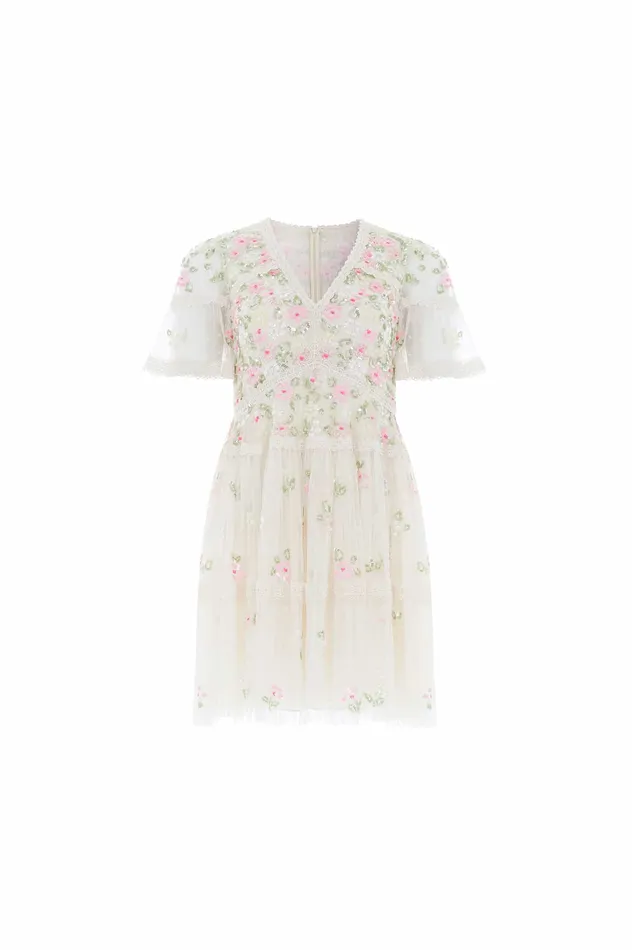 Needle and Thread Freesia Ditsy Micro Mini Dress Champagne Women Embellished Dresses Needle and Thread Freesia Ditsy Micro Mini Dress Champagne Women Embellished Dresses