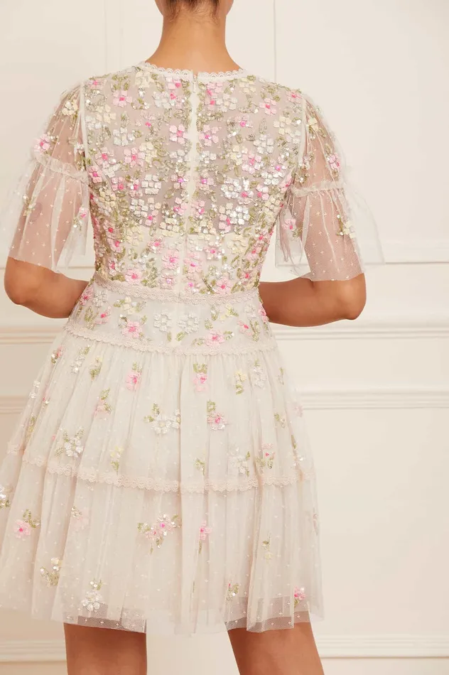Needle and Thread Freesia Ditsy Micro Mini Dress Champagne Women Embellished Dresses Needle and Thread Freesia Ditsy Micro Mini Dress Champagne Women Embellished Dresses