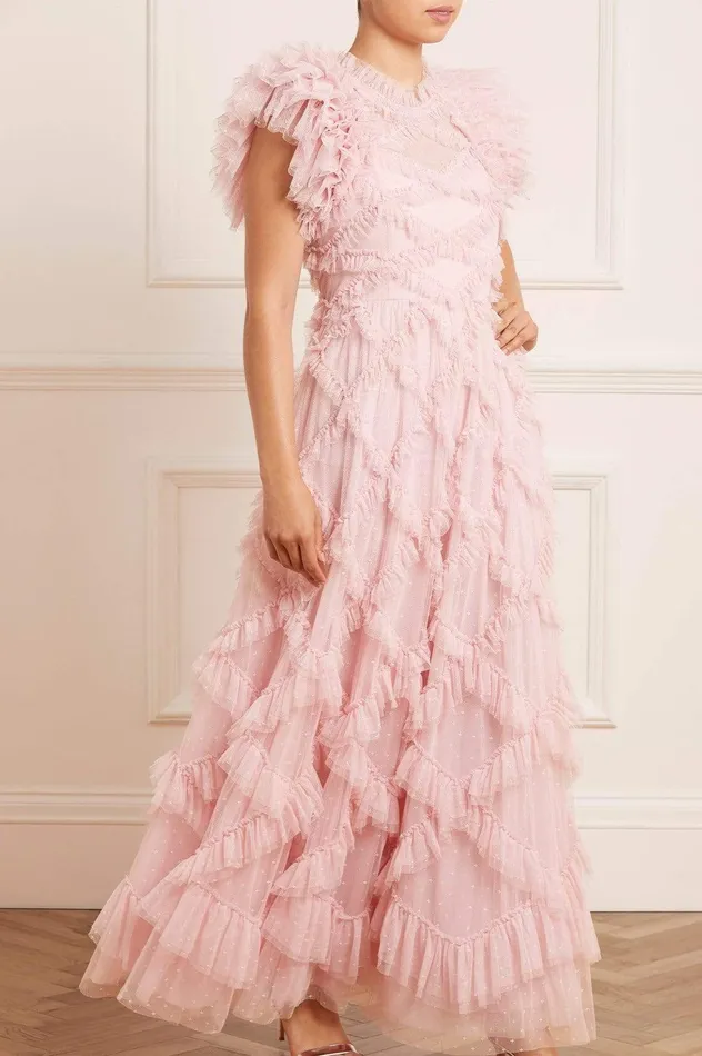 Needle and Thread Genevieve Ruffle Gown Pink Women Exclusives
