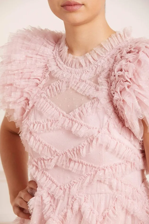Needle and Thread Genevieve Ruffle Gown Pink Women Exclusives