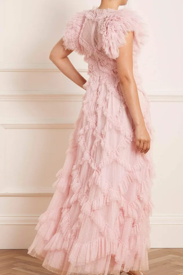 Needle and Thread Genevieve Ruffle Gown Pink Women Exclusives