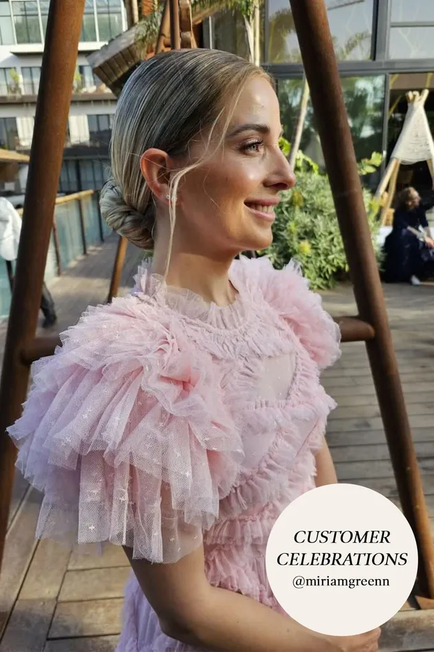Needle and Thread Genevieve Ruffle Gown Pink Women Exclusives