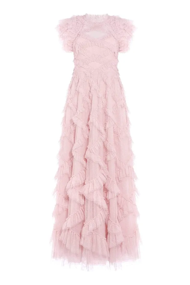 Needle and Thread Genevieve Ruffle Gown Pink Women Exclusives