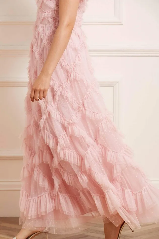 Needle and Thread Genevieve Ruffle Gown Pink Women Exclusives