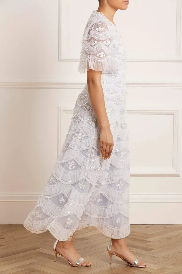 Needle and Thread Lunette Blossom Ankle Gown Blue Women Embellished Dresses