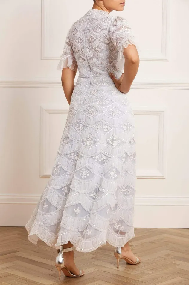 Needle and Thread Lunette Blossom Ankle Gown Blue Women Embellished Dresses