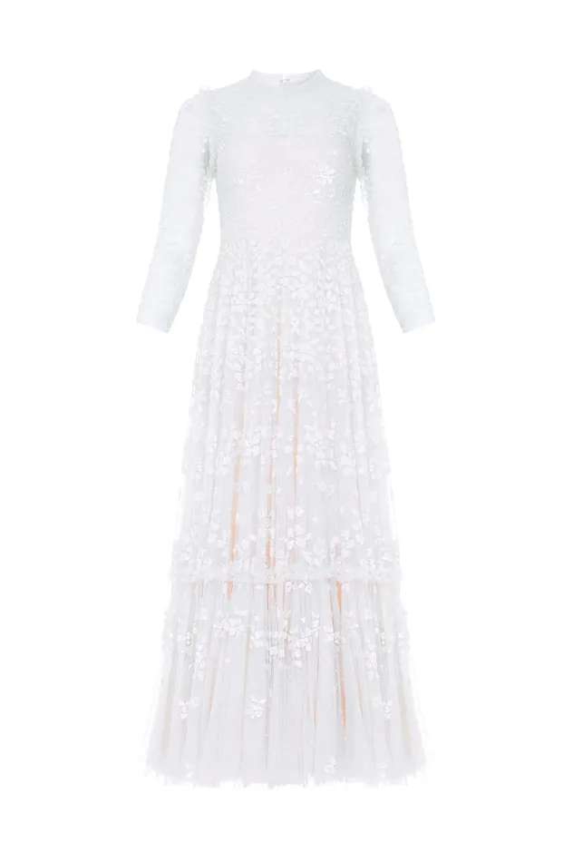 Needle and Thread Margot Ankle Gown White Women Embellished Dresses