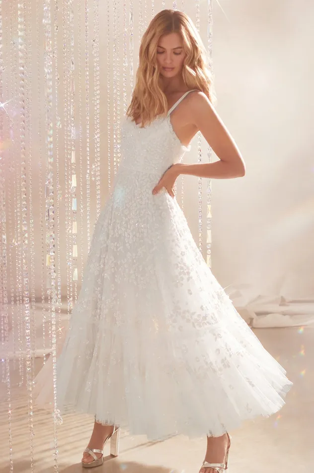 Needle and Thread Margot Cami Ankle Gown White Women Exclusives