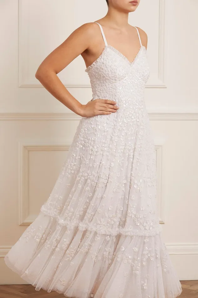 Needle and Thread Margot Cami Ankle Gown White Women Exclusives