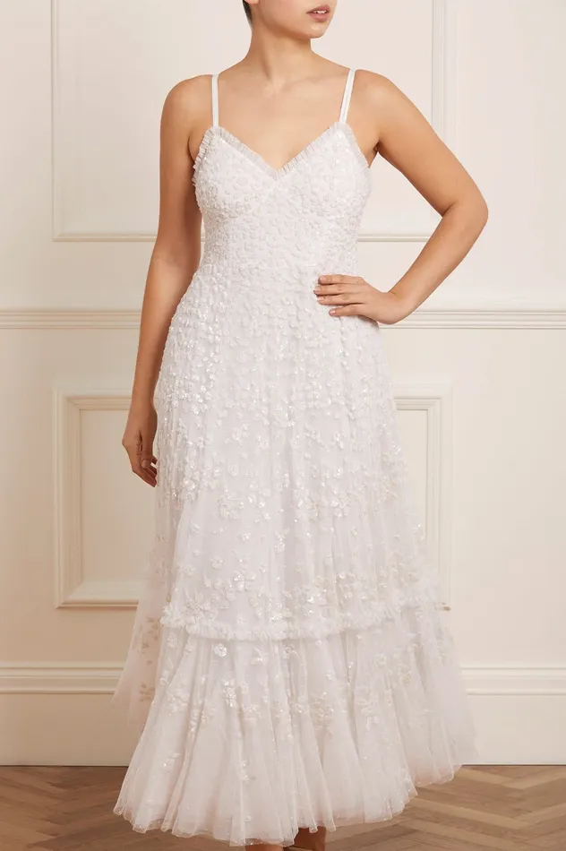 Needle and Thread Margot Cami Ankle Gown White Women Exclusives