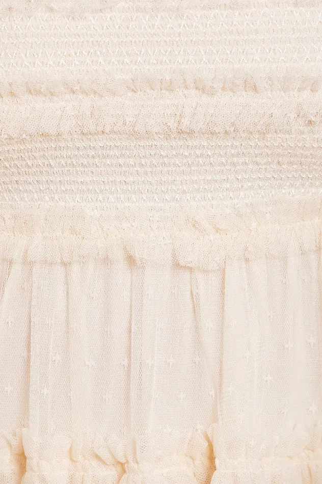 Needle and Thread Peaches Smocked Ankle Gown Champagne Women Day Dresses