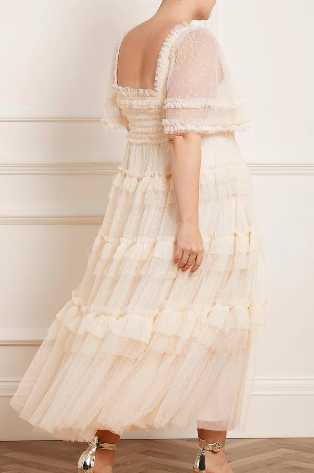 Needle and Thread Peaches Smocked Ankle Gown Champagne Women Day Dresses