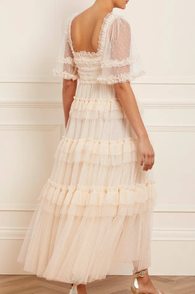 Needle and Thread Peaches Smocked Ankle Gown Champagne Women Day Dresses