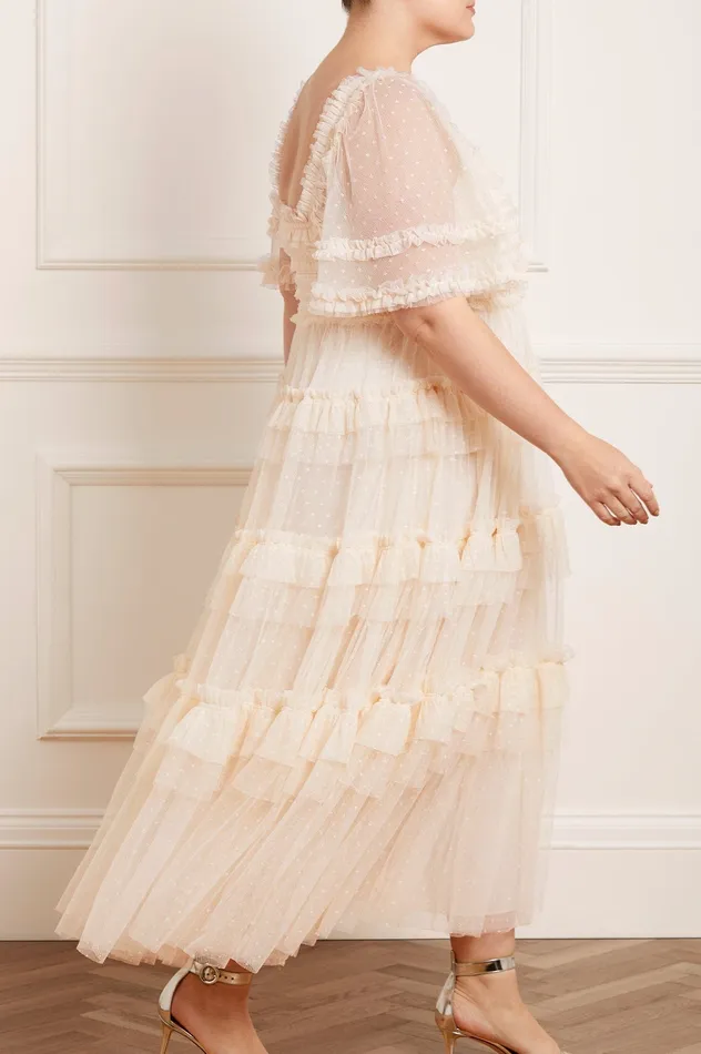 Needle and Thread Peaches Smocked Ankle Gown Champagne Women Day Dresses
