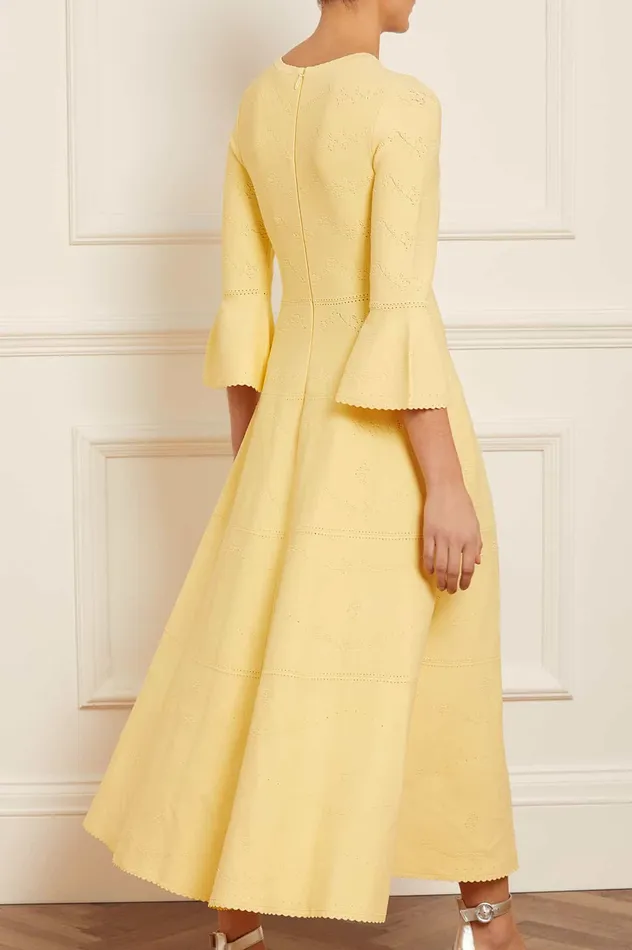 Needle and Thread Pretty Pointelle Knit Gown Yellow Women Day Dresses
