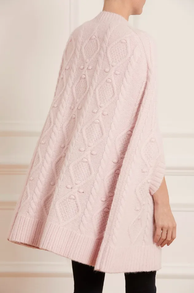 Needle and Thread Sylvie Cable Cape Pink Women Knitwear